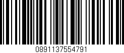 Código de barras (EAN, GTIN, SKU, ISBN): '0891137554791'