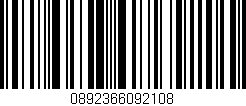 Código de barras (EAN, GTIN, SKU, ISBN): '0892366092108'