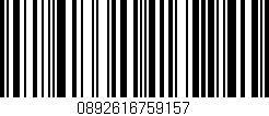 Código de barras (EAN, GTIN, SKU, ISBN): '0892616759157'