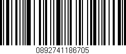 Código de barras (EAN, GTIN, SKU, ISBN): '0892741186705'