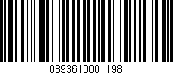 Código de barras (EAN, GTIN, SKU, ISBN): '0893610001198'