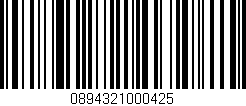 Código de barras (EAN, GTIN, SKU, ISBN): '0894321000425'