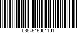 Código de barras (EAN, GTIN, SKU, ISBN): '0894515001191'