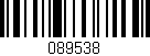 Código de barras (EAN, GTIN, SKU, ISBN): '089538'