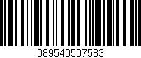 Código de barras (EAN, GTIN, SKU, ISBN): '089540507583'