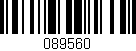 Código de barras (EAN, GTIN, SKU, ISBN): '089560'