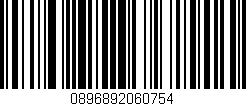 Código de barras (EAN, GTIN, SKU, ISBN): '0896892060754'