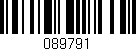 Código de barras (EAN, GTIN, SKU, ISBN): '089791'