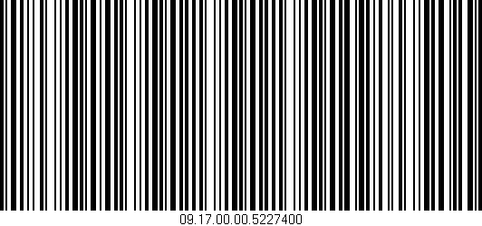 Código de barras (EAN, GTIN, SKU, ISBN): '09.17.00.00.5227400'