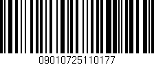 Código de barras (EAN, GTIN, SKU, ISBN): '09010725110177'