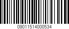 Código de barras (EAN, GTIN, SKU, ISBN): '09011514000534'