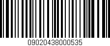 Código de barras (EAN, GTIN, SKU, ISBN): '09020438000535'