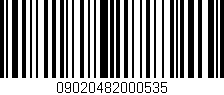 Código de barras (EAN, GTIN, SKU, ISBN): '09020482000535'