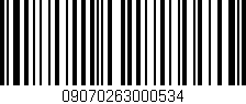 Código de barras (EAN, GTIN, SKU, ISBN): '09070263000534'