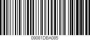 Código de barras (EAN, GTIN, SKU, ISBN): '09081DBA085'