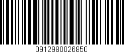 Código de barras (EAN, GTIN, SKU, ISBN): '0912980026850'