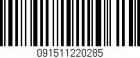 Código de barras (EAN, GTIN, SKU, ISBN): '091511220285'