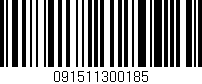Código de barras (EAN, GTIN, SKU, ISBN): '091511300185'