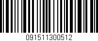 Código de barras (EAN, GTIN, SKU, ISBN): '091511300512'
