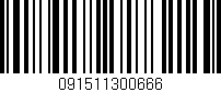 Código de barras (EAN, GTIN, SKU, ISBN): '091511300666'