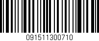 Código de barras (EAN, GTIN, SKU, ISBN): '091511300710'