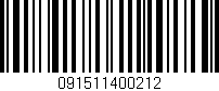 Código de barras (EAN, GTIN, SKU, ISBN): '091511400212'