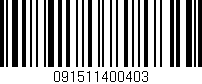 Código de barras (EAN, GTIN, SKU, ISBN): '091511400403'