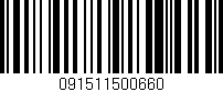 Código de barras (EAN, GTIN, SKU, ISBN): '091511500660'