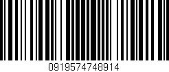 Código de barras (EAN, GTIN, SKU, ISBN): '0919574748914'