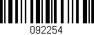 Código de barras (EAN, GTIN, SKU, ISBN): '092254'