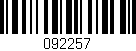 Código de barras (EAN, GTIN, SKU, ISBN): '092257'