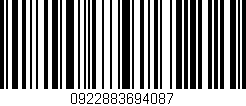 Código de barras (EAN, GTIN, SKU, ISBN): '0922883694087'
