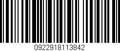 Código de barras (EAN, GTIN, SKU, ISBN): '0922918113842'