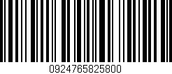 Código de barras (EAN, GTIN, SKU, ISBN): '0924765825800'