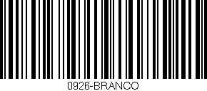 Código de barras (EAN, GTIN, SKU, ISBN): '0926-BRANCO'