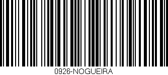 Código de barras (EAN, GTIN, SKU, ISBN): '0926-NOGUEIRA'