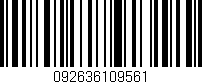 Código de barras (EAN, GTIN, SKU, ISBN): '092636109561'