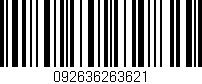 Código de barras (EAN, GTIN, SKU, ISBN): '092636263621'
