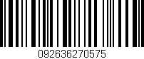Código de barras (EAN, GTIN, SKU, ISBN): '092636270575'