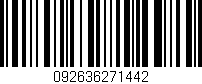Código de barras (EAN, GTIN, SKU, ISBN): '092636271442'