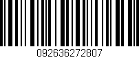 Código de barras (EAN, GTIN, SKU, ISBN): '092636272807'