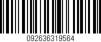 Código de barras (EAN, GTIN, SKU, ISBN): '092636319564'
