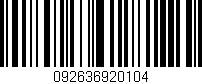 Código de barras (EAN, GTIN, SKU, ISBN): '092636920104'
