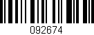 Código de barras (EAN, GTIN, SKU, ISBN): '092674'