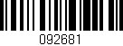 Código de barras (EAN, GTIN, SKU, ISBN): '092681'