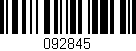 Código de barras (EAN, GTIN, SKU, ISBN): '092845'