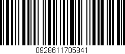 Código de barras (EAN, GTIN, SKU, ISBN): '0928611705841'
