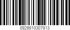 Código de barras (EAN, GTIN, SKU, ISBN): '0928910307913'