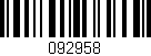 Código de barras (EAN, GTIN, SKU, ISBN): '092958'