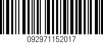 Código de barras (EAN, GTIN, SKU, ISBN): '092971152017'